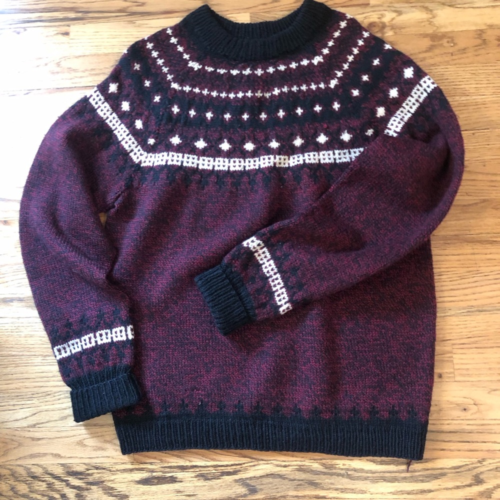 Vintage Dannit Pure 100% Wool Sweater hand Knitted in Denmark